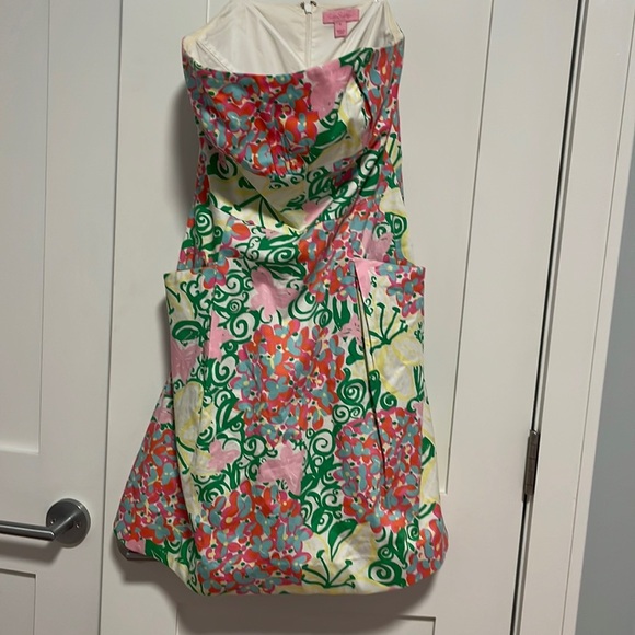 LILLY PULITZER MARIPOSA DRESS strapless with pockets size 6 - Picture 1 of 4